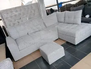 L-Shaped 5 Seater Sofas With Fiber and Spring Cushions