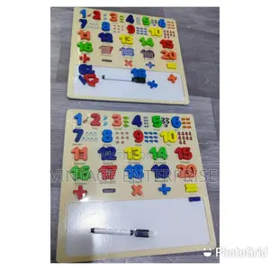 Big Sized Wooden Numbers With Pen and Eraser