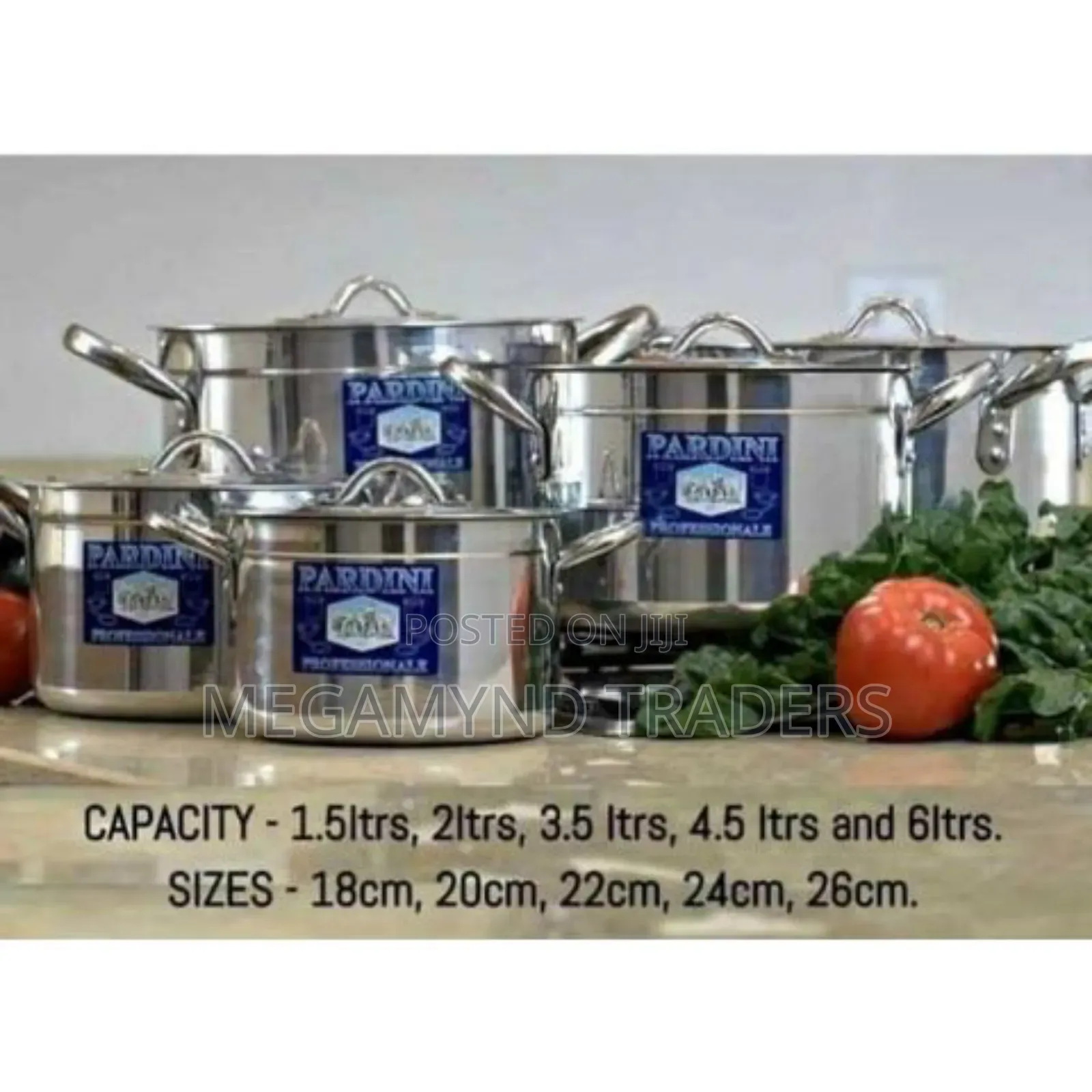 Pardini 5pc Aluminium Cookware/Sufuria