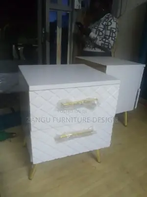 Side Bed Mobile Pedestal White