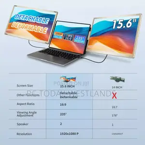 Livelect 15.6" Triple Laptop Screen Extender FHD 1080P IPS