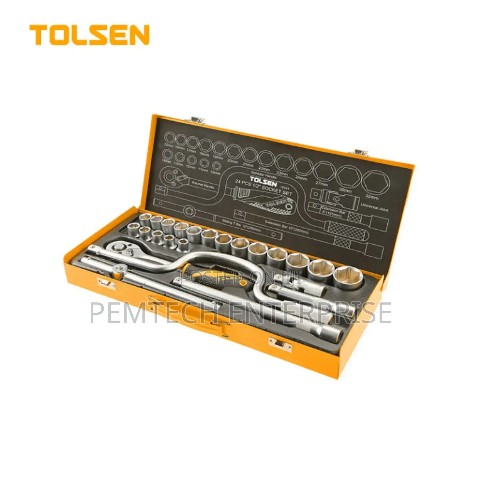 24pcs 1/2′′ Socket Set