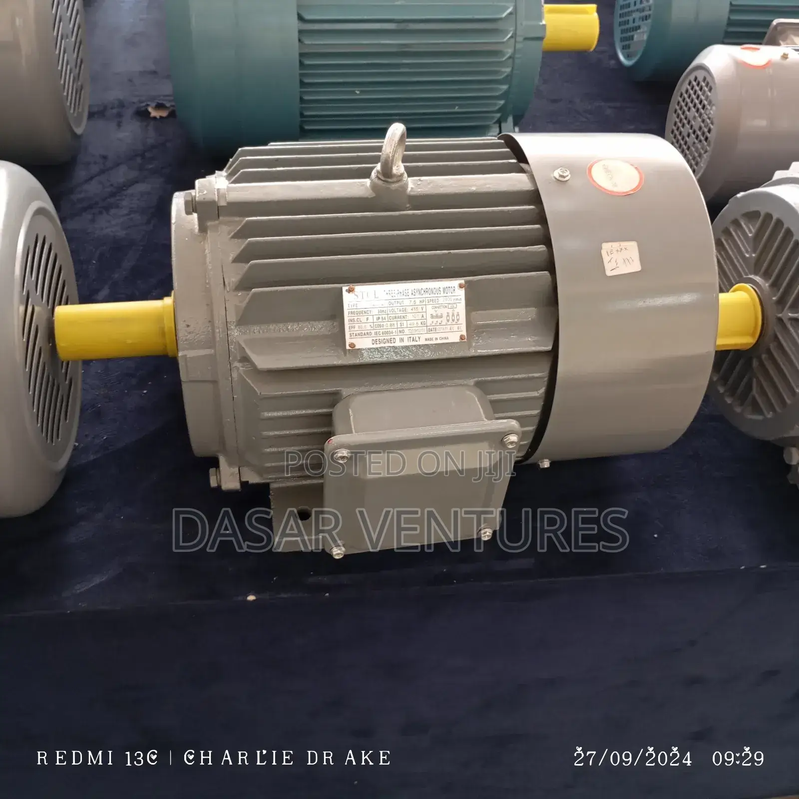 7.5hp Motor , Three Phase, Low Speed