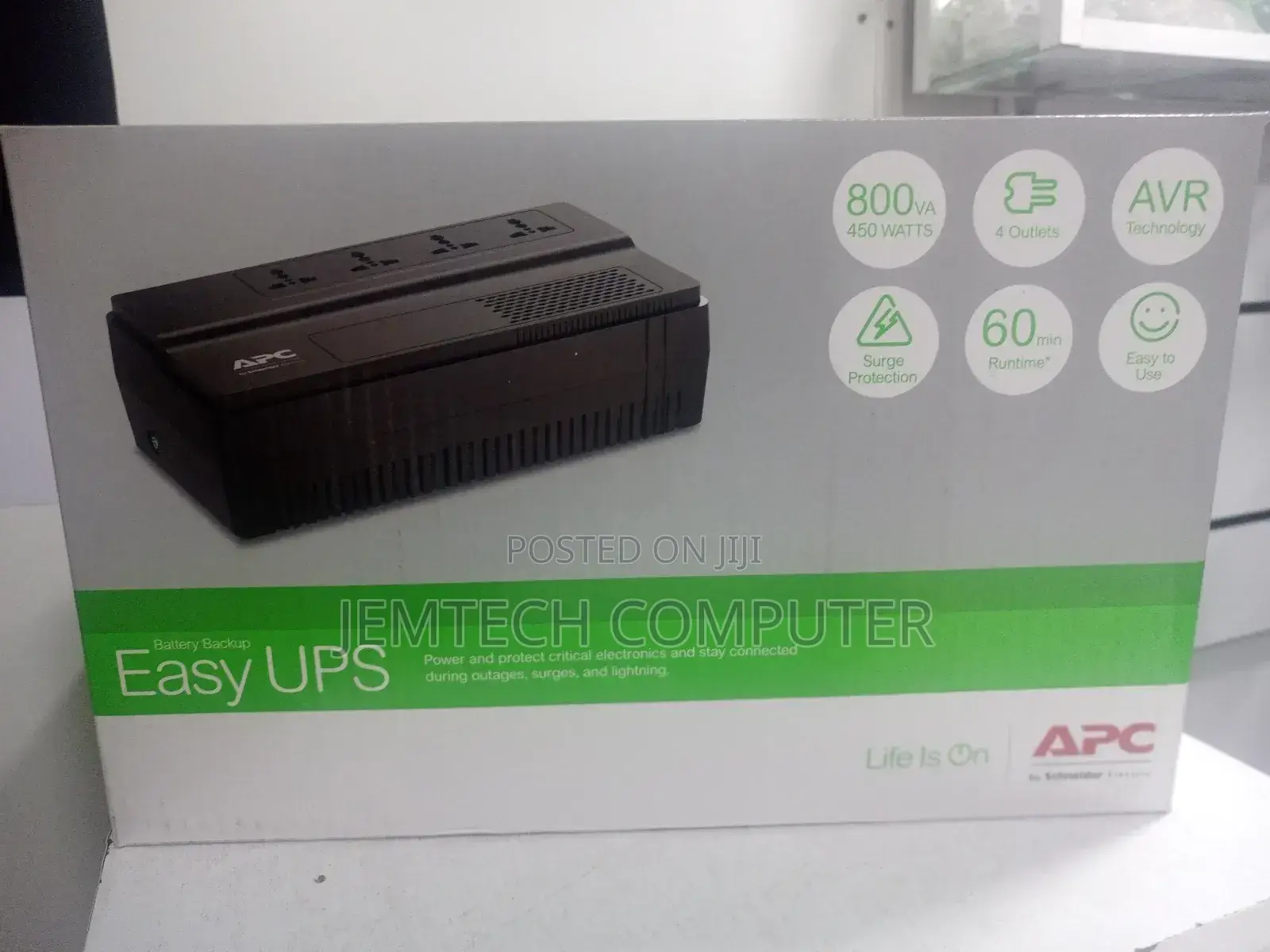 Bv800i-Msx^APC Easy UPS Bv 800va, Avr, Universal Outlet, 230