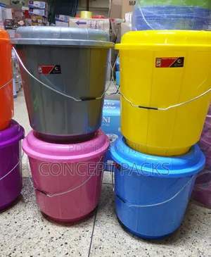 Grey 20ltr Complast Buckets With Metal Handles