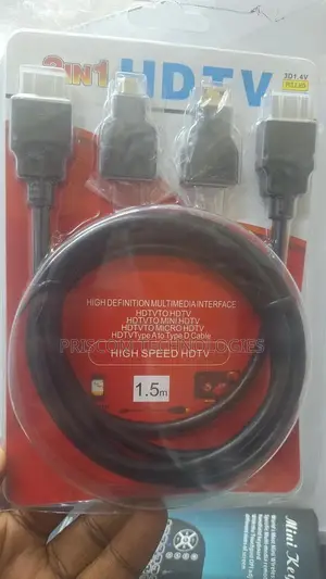 3 In 1 HDMI To Micro Mini HDMI Cable And Adapter Set