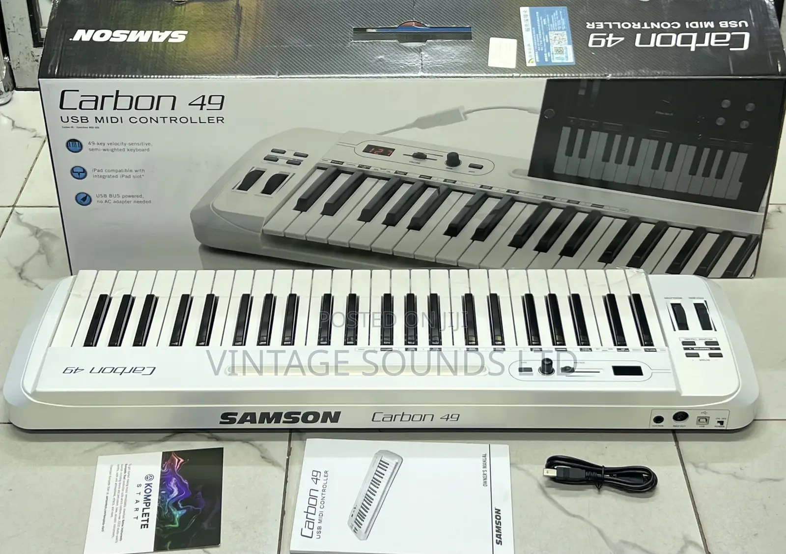 Samson Carbon 49keys Usb Midi Controller Velocity Keyboard