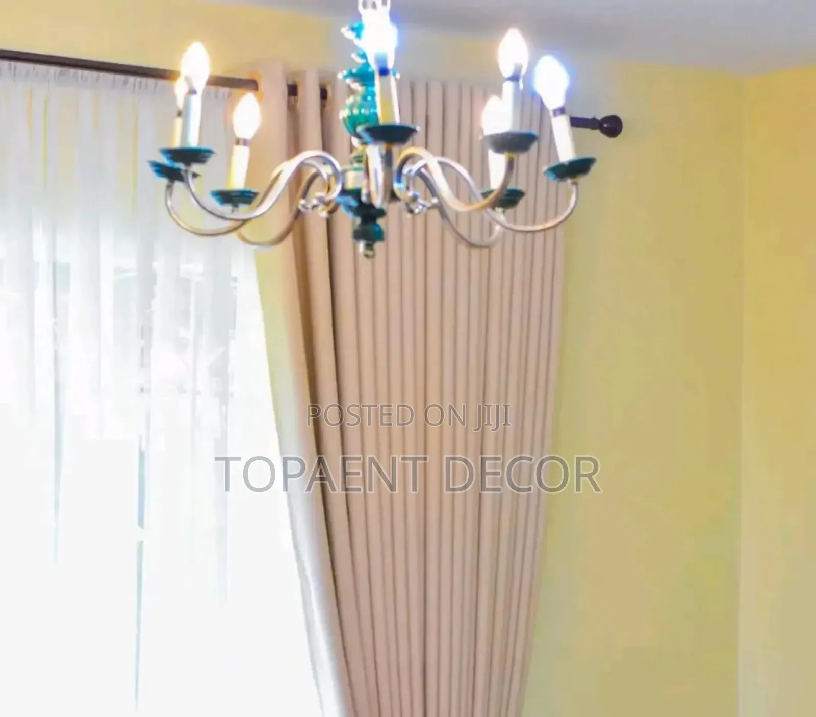 Cute Beige Living Room Curtains