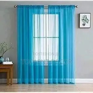 Light Blue Window and Door Sheers