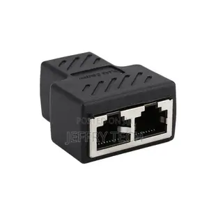 1 to 2 Ways RJ45 LAN Ethernet Network Cable Female Splitter