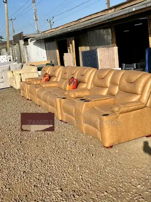 5-Seater Leather Recliner Sofas