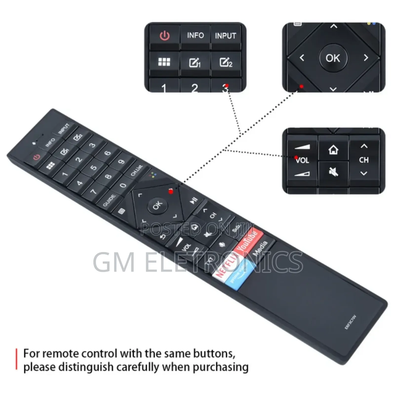 ERF3C70V Remote Control for Hisenseh80lsa 100L5F H65U7B.