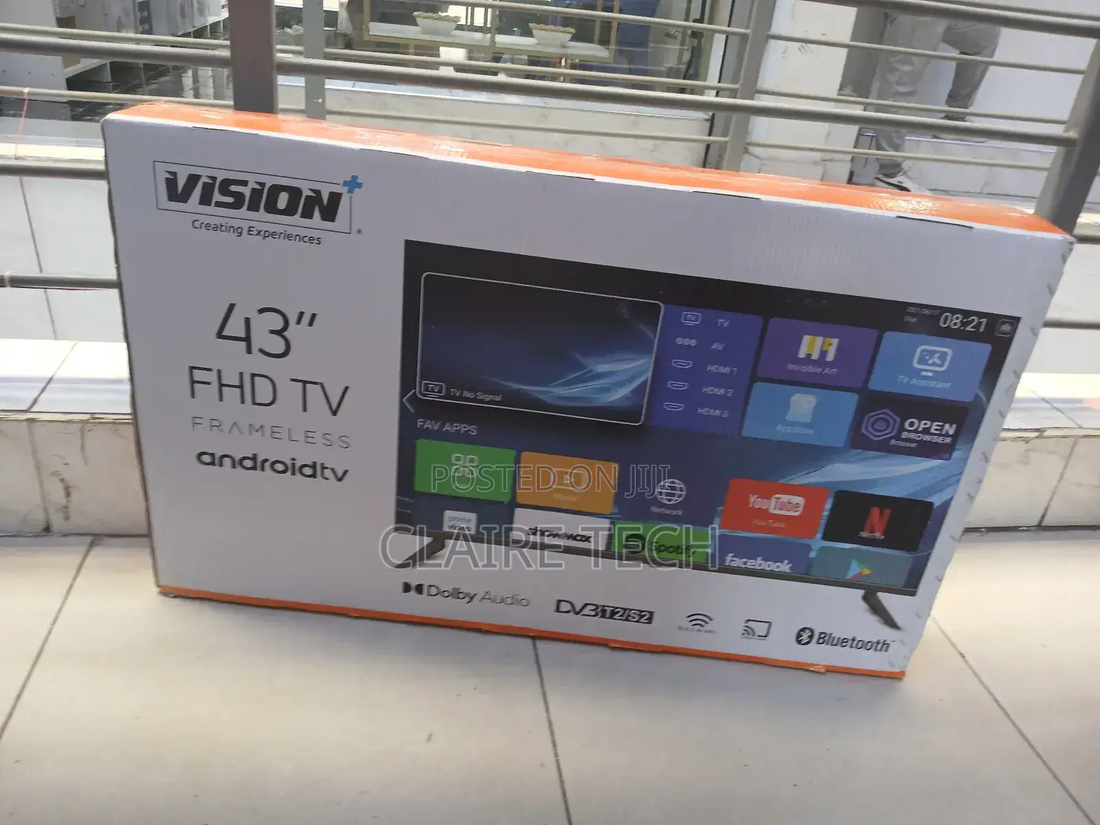 Vision Plus VP8843SF 43" Inch Television Frameless Android