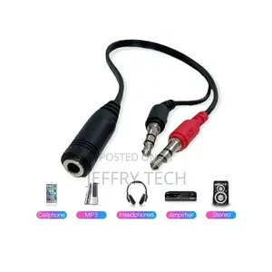 2 Male Jack to Female Jack Adapter