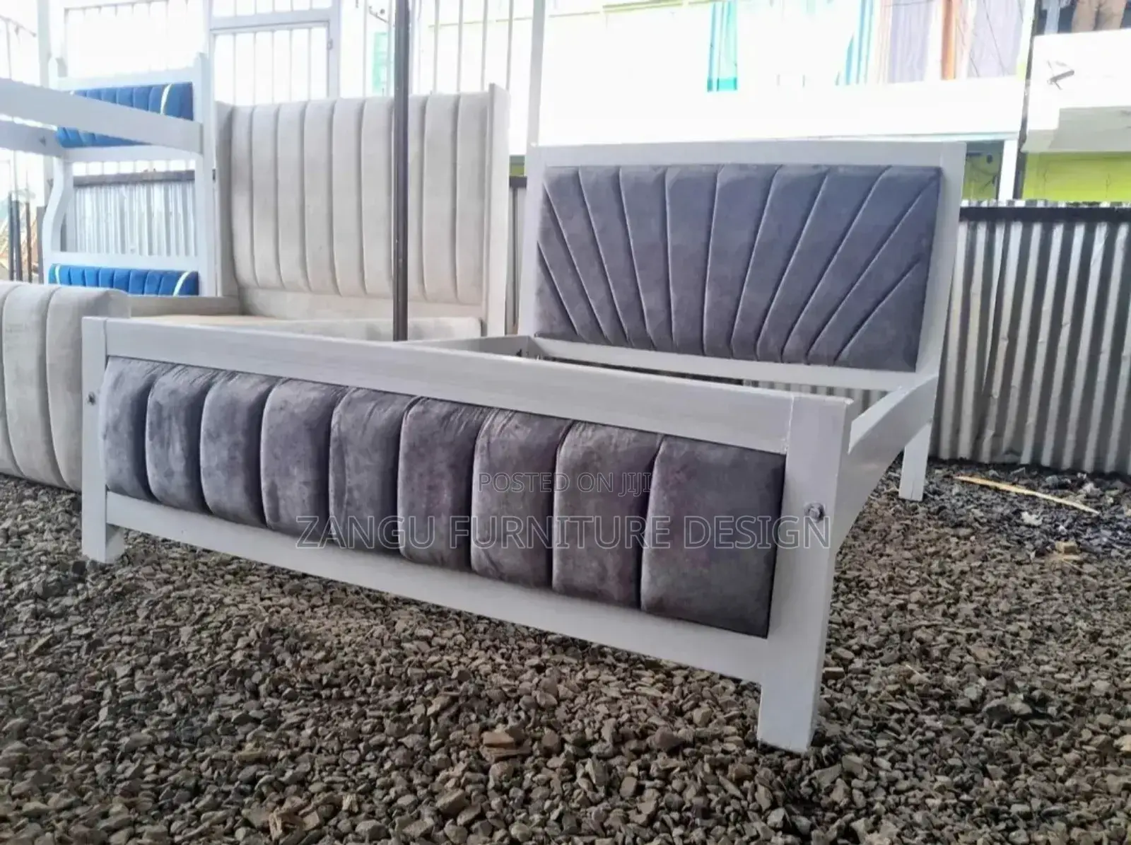 White Grey Chester Bed