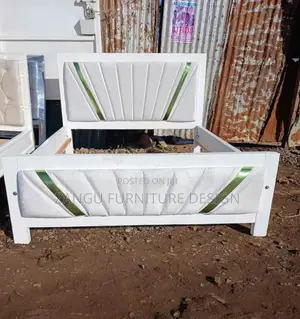 Modern Design Bed With Gold Ribbon