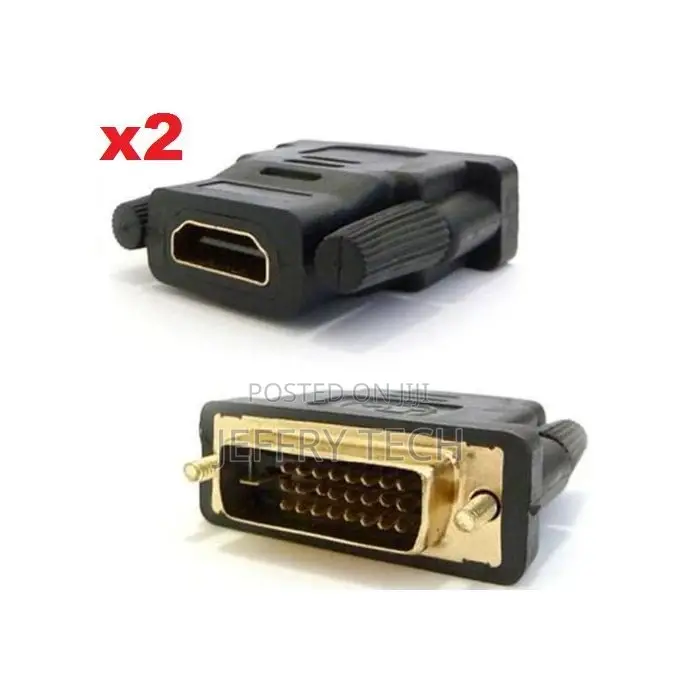 Pack 2 DVI Male to HDMI Female Adapter