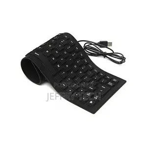 Flexible Keyboard - USB - Black - Soft -