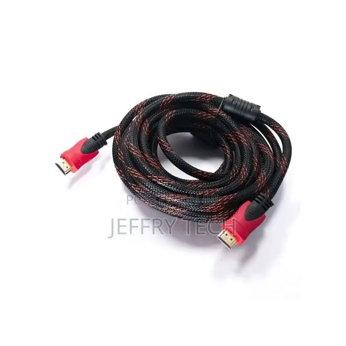 Flat HDMI Cable - Black - Shielded - 5 Meters