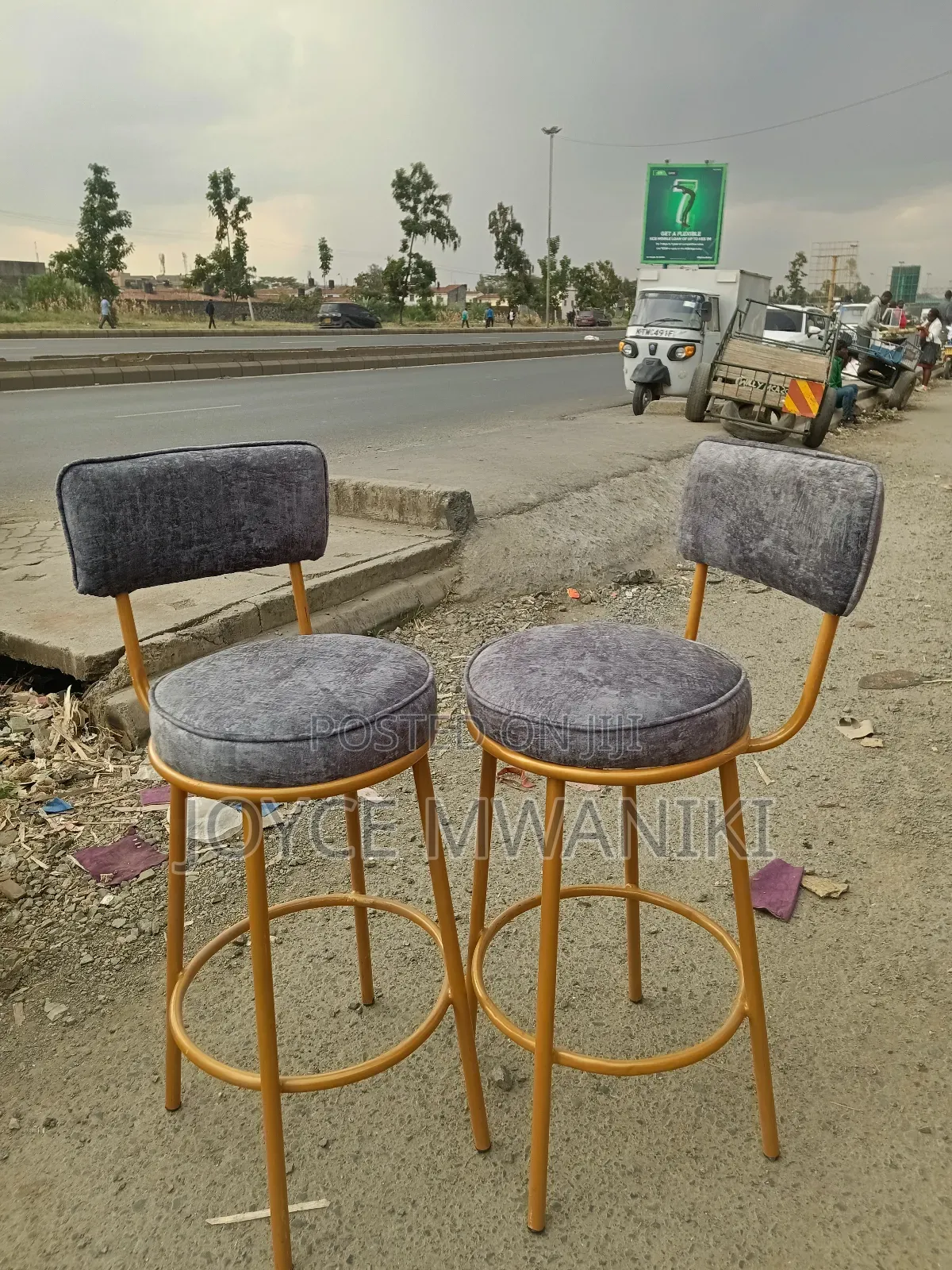Light Grey, Counter Stools or Kitchen Stools 
