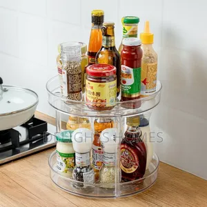 2 Layer 360 Rotation Cabinet Turntable Organizer-Hog