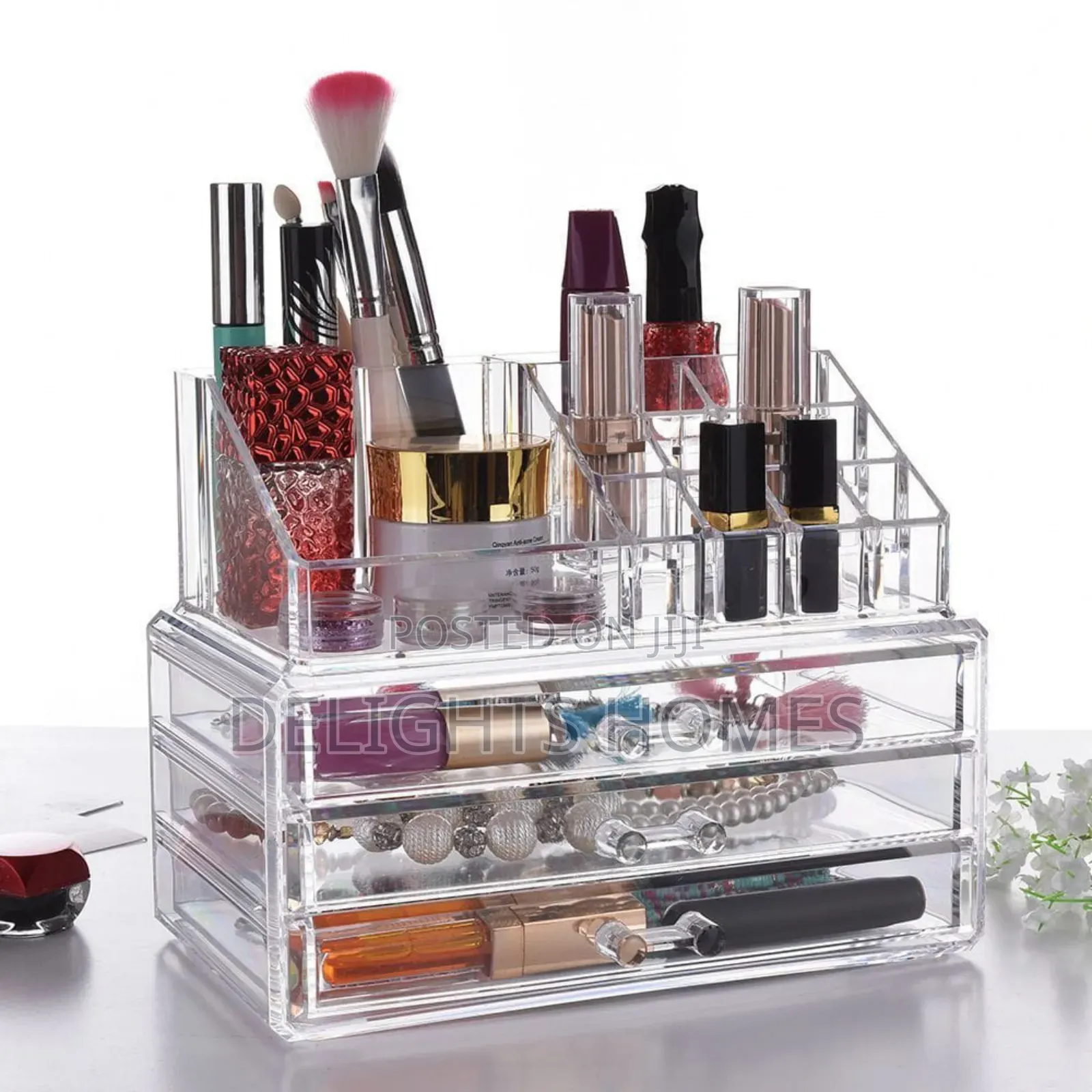 3 Layer Acrylic Transparent Makeup Drawer/Organizer-Hog