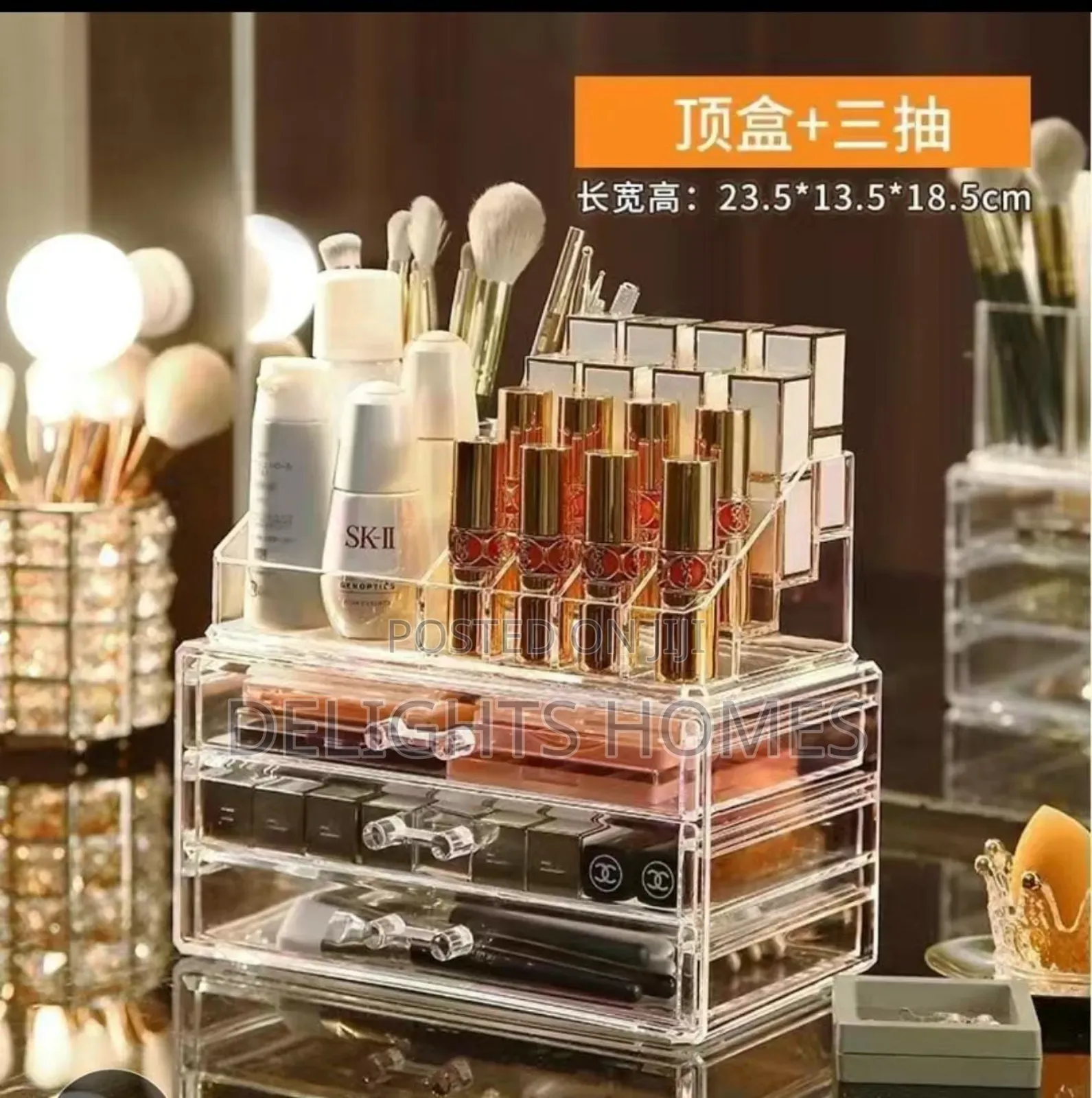 3 Layer Acrylic Transparent Makeup Drawer/Organizer-Hog