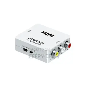 HDMI to RCA Converter With Mini USB Power Supply-White
