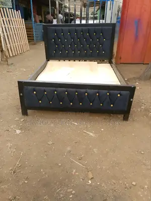 Smart Bed With Gold Buttons