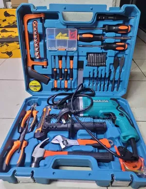 Handheld Electric Makita Drill Set With Tools