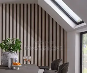 Fluted Wall Paper Brown Color