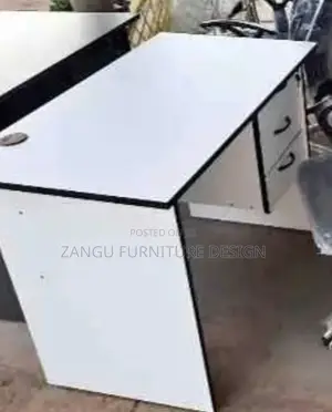 White Black Edged Desk