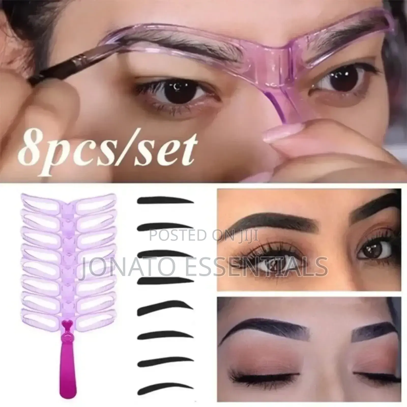 8 Piece Eyebrow Shaper, Shaping Template