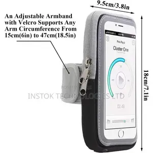 Running Armband Phone Holder With Touchscreen Support