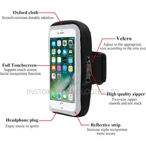 Running Armband Phone Holder With Touchscreen Support
