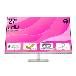 Hp 527sh Series 5 27" FHD Monitor, Height/Tilt Adjustable
