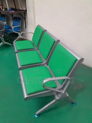 Safaricom Green Heavy Duty Padded Linked Bench