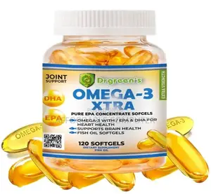 Omega 3 Fish Oil Capsules 3x Strength 2600mg Epa Dha, High