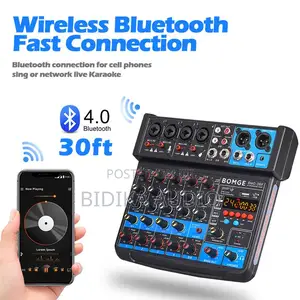 Bomge 6 Channel Audio Mixer With Bluetooth , 48v, 24 DSP