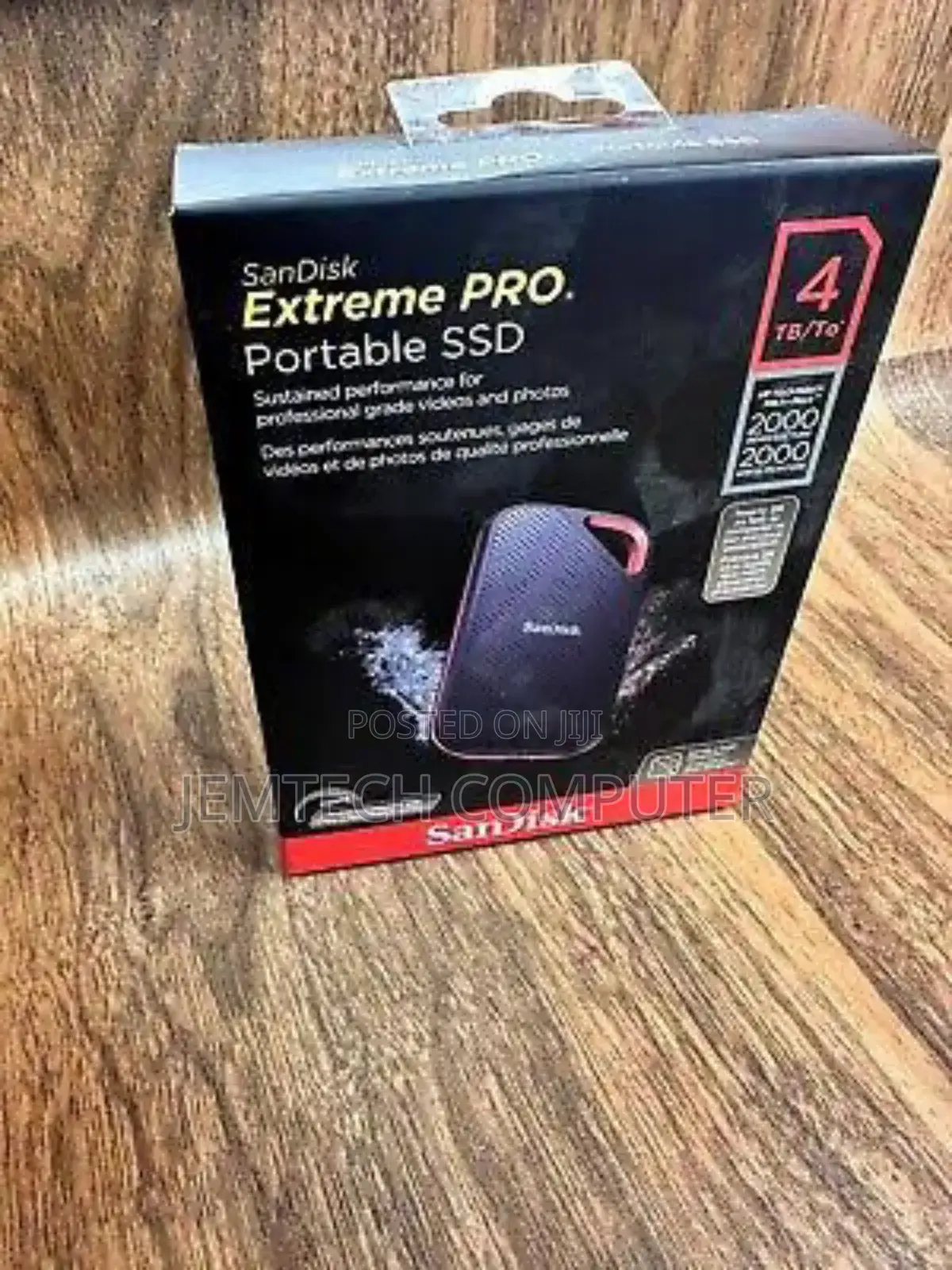 Sandisk//Sandisk E61 4tb Extreme Portable External SSD V2"