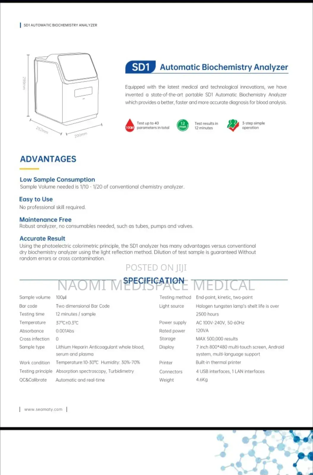 Fully Automated Biochemistry Analyzer