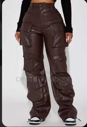 Black and Brown Leather Pants