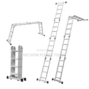 Wokin 682643 Foldable Aluminium Ladder 4X3 (Max Height 3.5M)