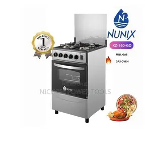 Nunix 50 * 55cm Cooker, 4 Gas Burners, Gas Oven