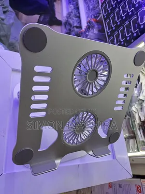 Metallic Laptop Stand With Fan