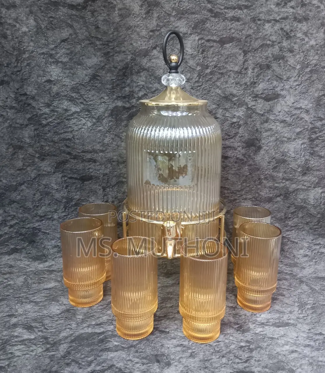 5ltrs Decanter +6pc Glas