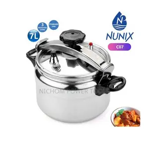 Nunix Aluminium Pressure Cooker - Explosion Proof - 7 Litres