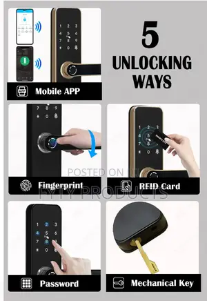 App-Controlled Aluminum Fingerprint Door Lock