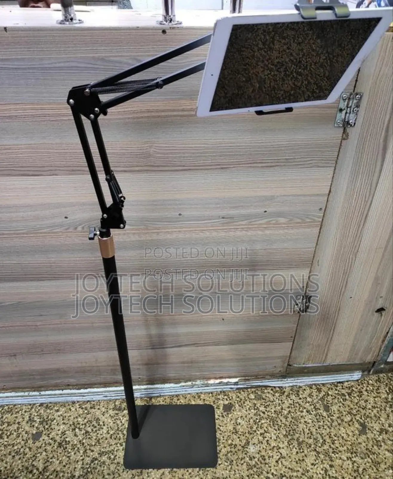 Tablet Floor Stand, Adjustable Rotatable Metal Tablet Holder
