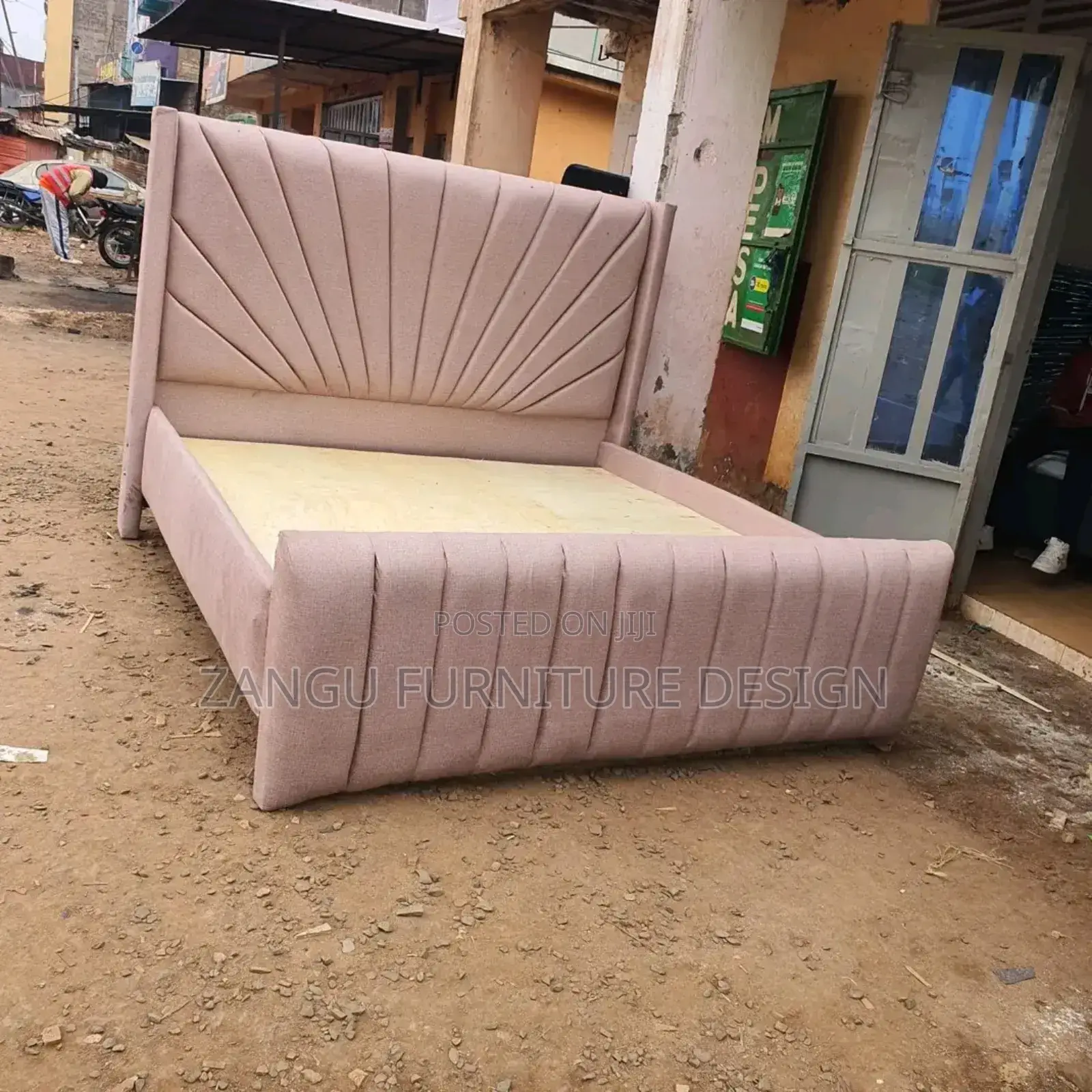 Beige Dreamy Chesterfield Bed